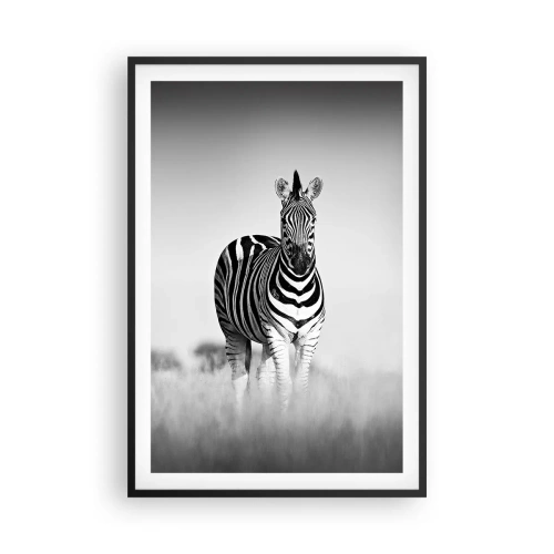 Poster in einem schwarzem Rahmen - Die Welt ist doch schwarz-weiß - 61x91 cm
