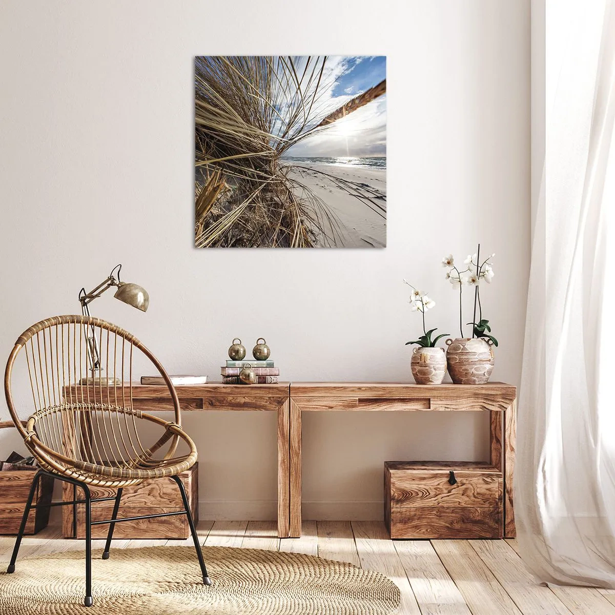 Bild auf Leinwand - Leinwandbild - Ein Treffen der Elemente der Natur - 50x50 cm