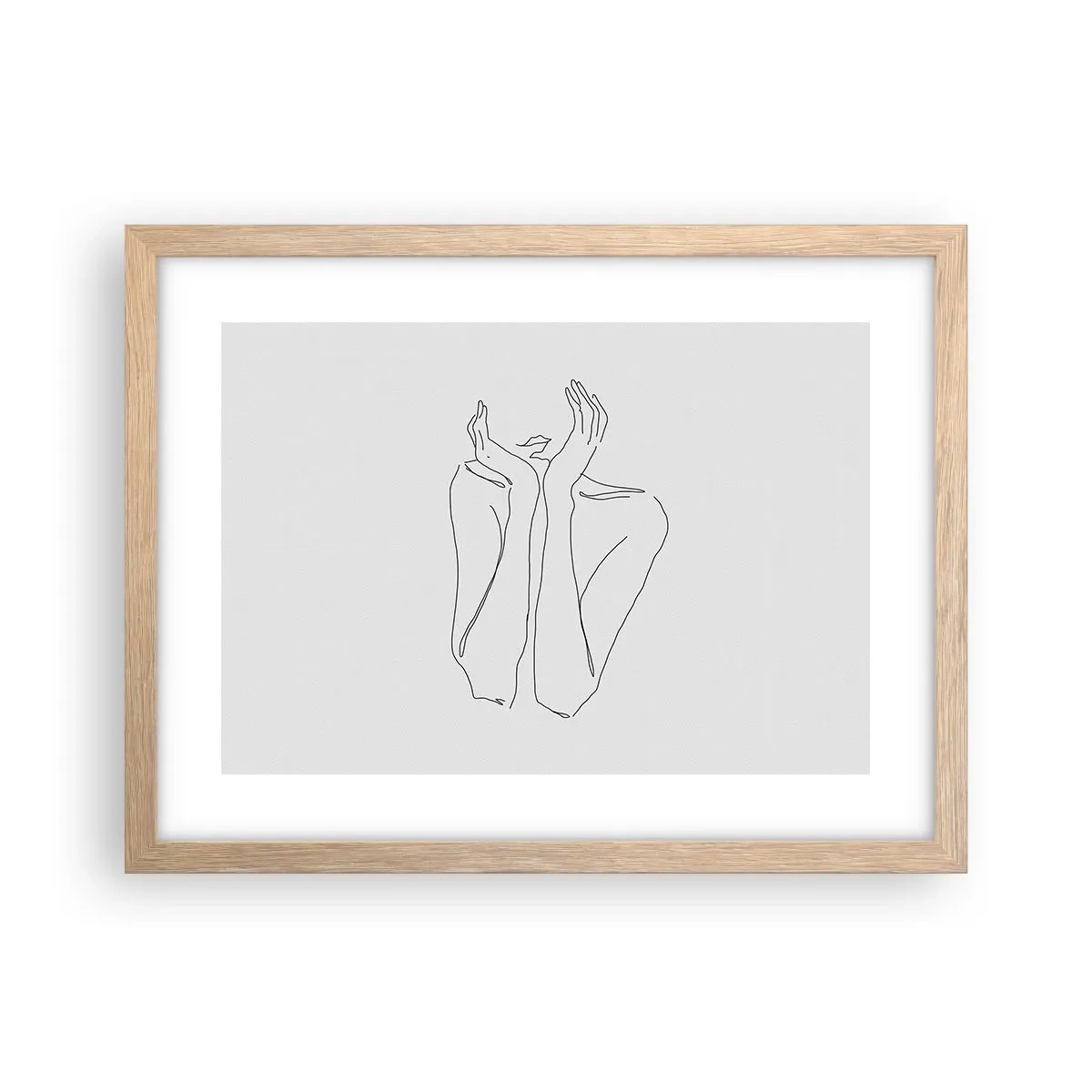 Poster in einem Rahmen aus heller Eiche - Wovon Mädchen träumen - 40x30 cm