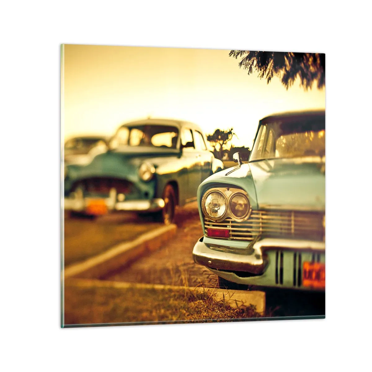 Glasbild - Bild auf glas - Wir werden abwarten und sehen - 70x70 cm