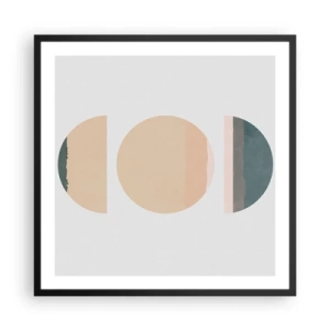 Poster in einem schwarzem Rahmen - Ein Rad hinter dem anderen… - 60x60 cm