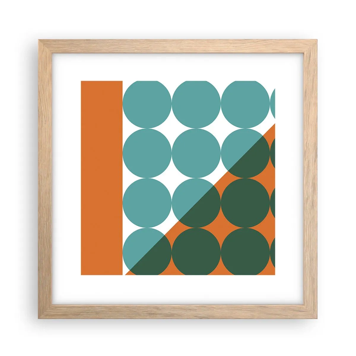 Poster in einem Rahmen aus heller Eiche - Nach oben und schräg - 30x30 cm