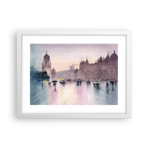 Poster in einem weißen Rahmen - Im regnerischen Dunst - 40x30 cm