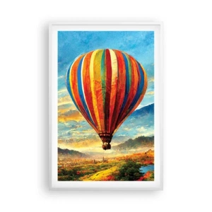 Poster in einem weißen Rahmen - In der Stille sieht man mehr - 61x91 cm