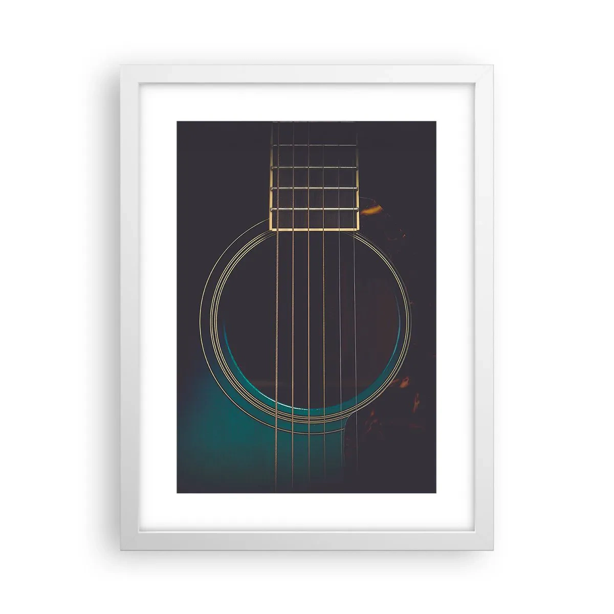 Poster in einem weißen Rahmen - Einen Moment bevor es ertönt - 30x40 cm