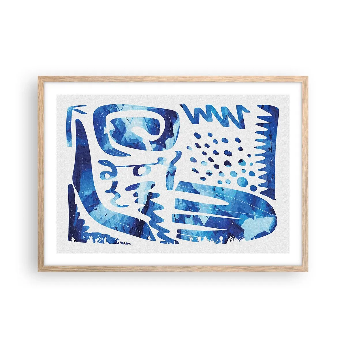 Poster in einem Rahmen aus heller Eiche - Zurück zu den Wurzeln - 70x50 cm