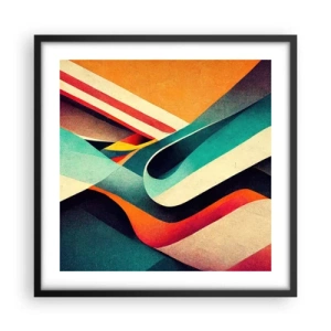 Poster in einem schwarzem Rahmen - Intensive Komposition - 50x50 cm