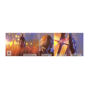 Fototapeten Muster Selbstklebend Deluxe Sticker - Fahrender Ritter - Abstraktion, Fantasie, Krieger - 100x30 cm