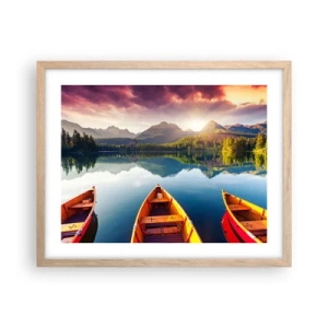 Poster in einem Rahmen aus heller Eiche - Nichts gegen die Natur - 50x40 cm