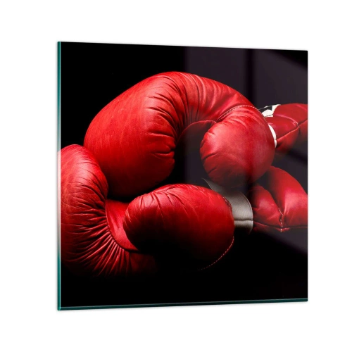 Glasbild - Bild auf glas - Die Emotionen des Kampfes liegen hinter uns - 30x30 cm