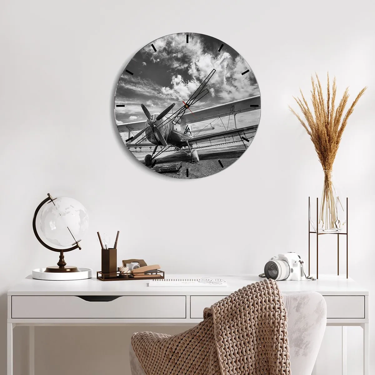 Wanduhr - Glasuhr - Ich kann es kaum erwarten! - 40x40 cm