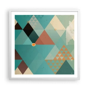 Poster in einem weißen Rahmen - Einheit der Vielheit, Vielheit der Einheit - 60x60 cm