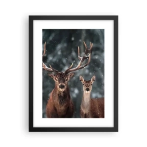 Poster in einem schwarzem Rahmen - Herr des Waldes mit seiner Frau - 30x40 cm
