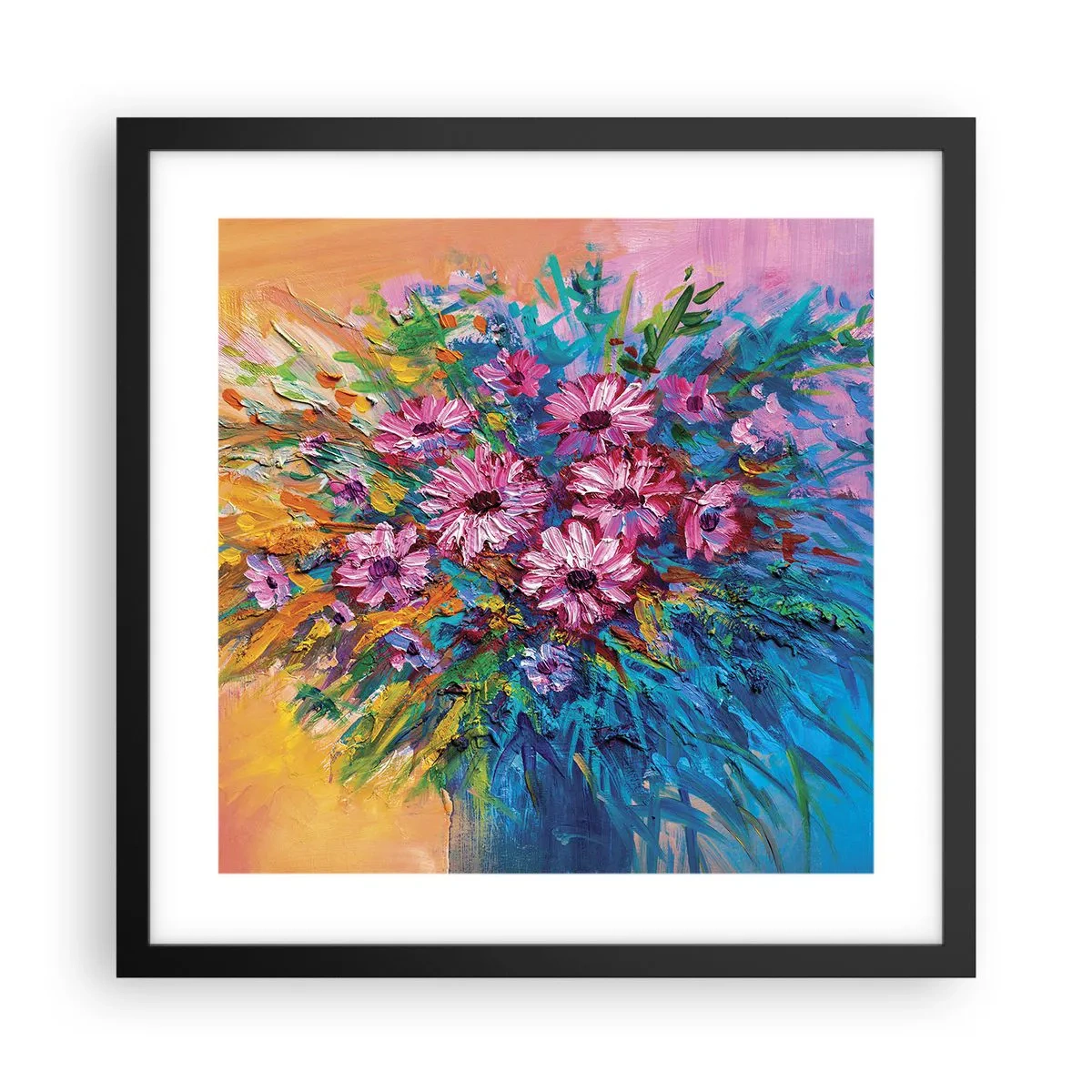 Poster in einem schwarzem Rahmen - Lebensenergie - 40x40 cm