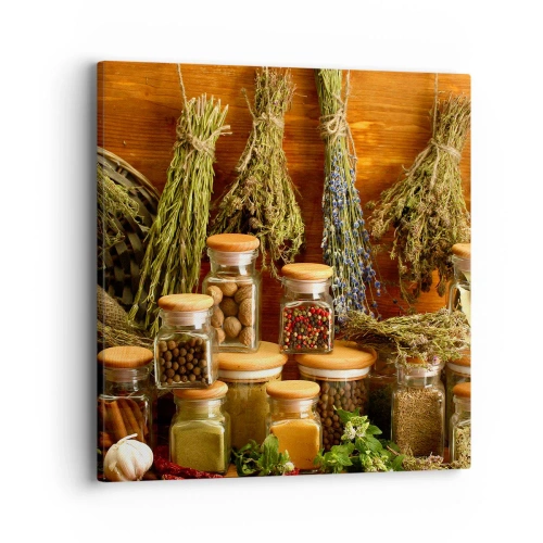 Bild auf Leinwand - Leinwandbild - Küchenzauber - 40x40 cm