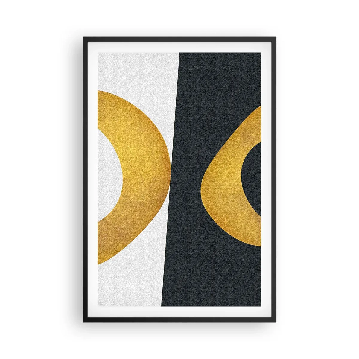 Poster in einem schwarzem Rahmen - Erstens: Gold - 61x91 cm