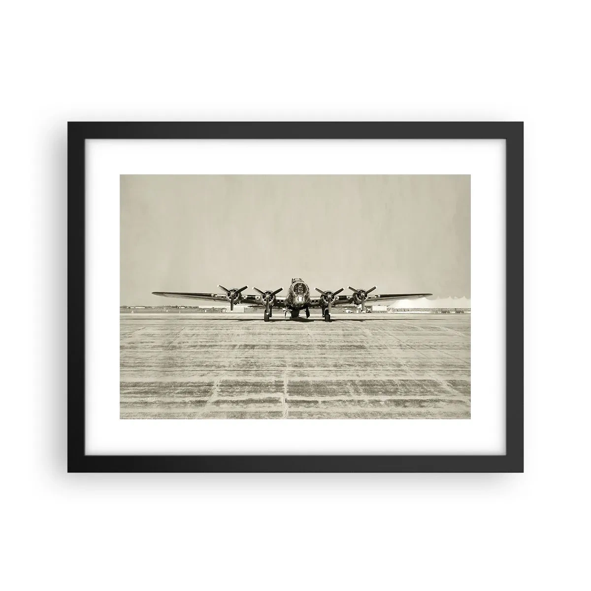 Poster in einem schwarzem Rahmen - Wie immer bereit - 40x30 cm