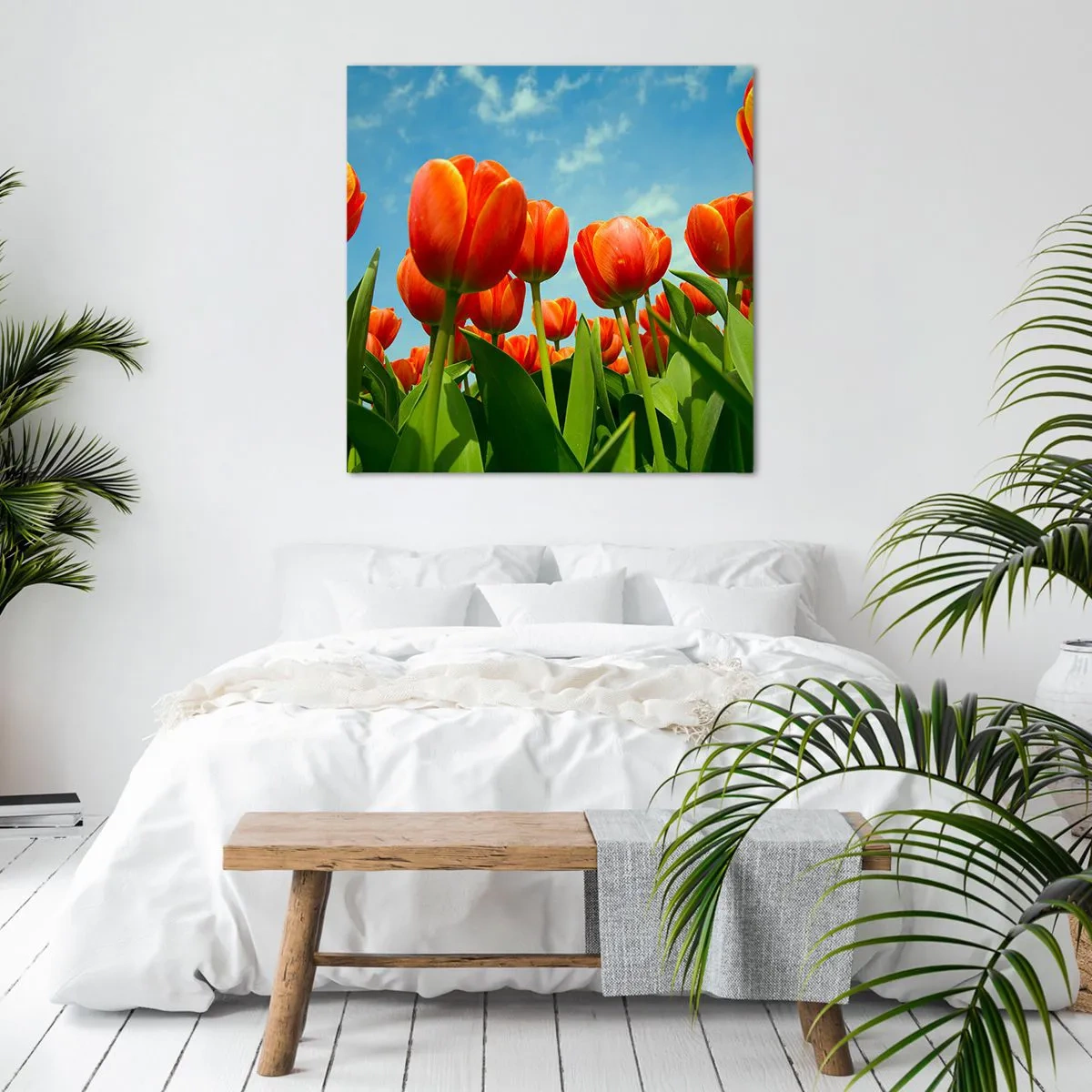 Bild auf Leinwand - Leinwandbild - Außer dem blauen Himmel brauchen sie nichts in ihrem Leben - 30x30 cm