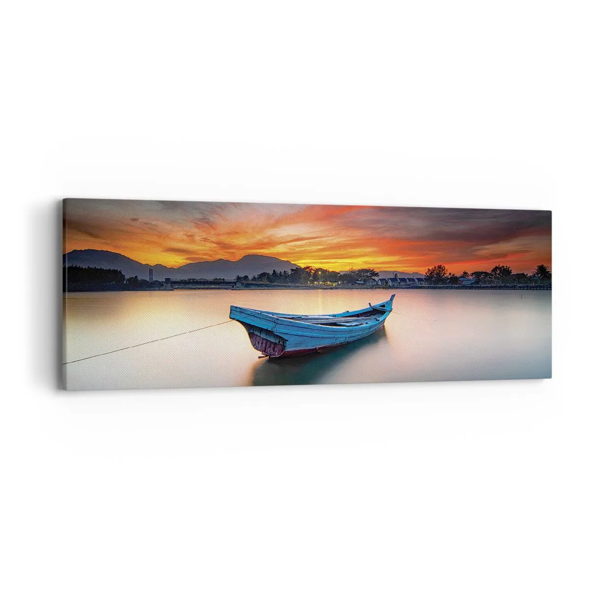 Bild auf Leinwand - Leinwandbild - Eine gute Nacht kommt - 90x30 cm