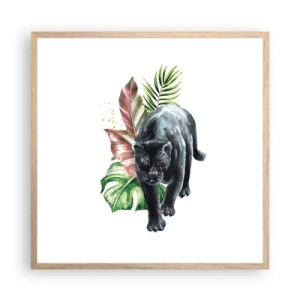 Poster in einem Rahmen aus heller Eiche - Wildheit des Herzens - 60x60 cm