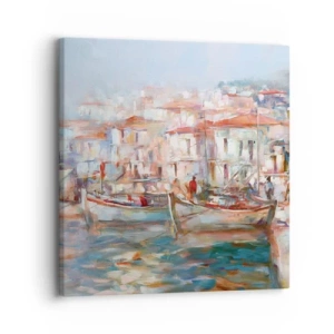 Bild auf Leinwand - Leinwandbild - Pastell-Sommerferien - 30x30 cm