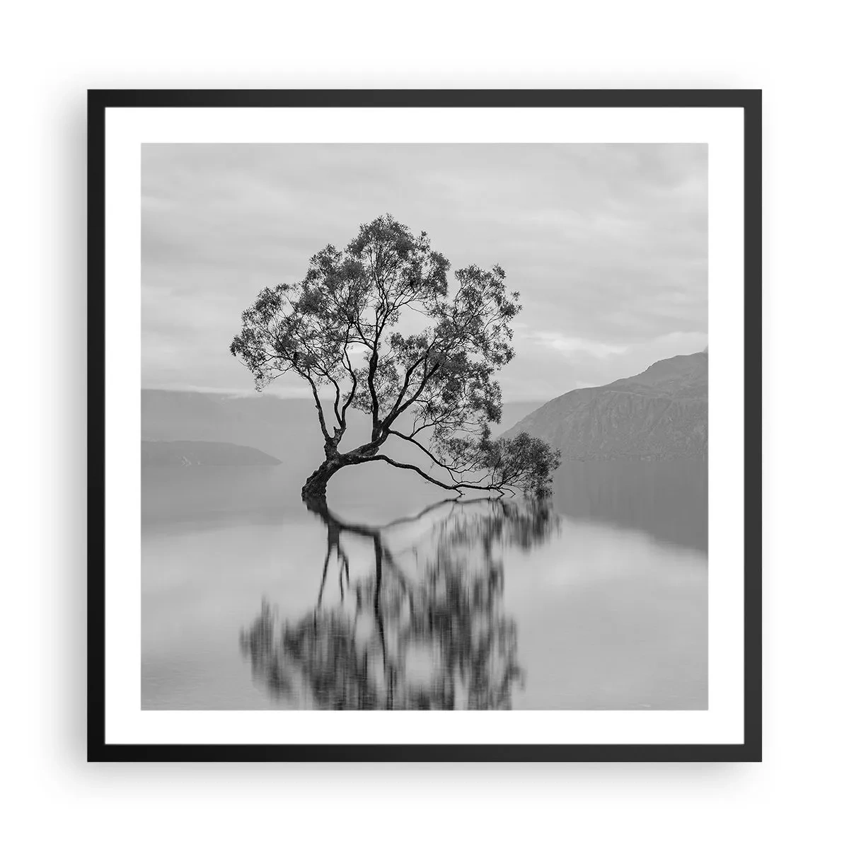 Poster in einem schwarzem Rahmen - Es gibt so ein Land - 60x60 cm