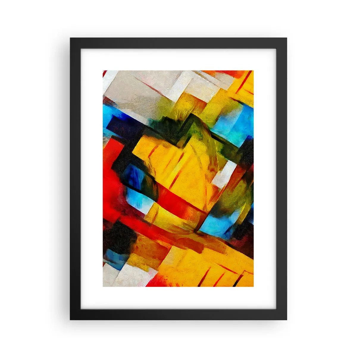 Poster in einem schwarzem Rahmen - Ein bunter Interleaver - 30x40 cm