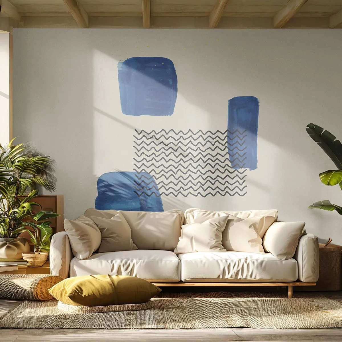 Fototapete Premium Canvas - Ein abstraktes Quartett - Abstraktion, Stück, Moderne Kunst. - 250x175 cm