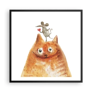 Poster in einem schwarzem Rahmen - Paradoxien der Liebe - 60x60 cm