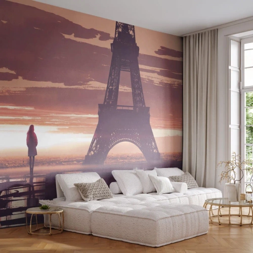 Selbstklebende Fototapete Deluxe Sticker - Nur zwei davon - Stadt, Eiffelturm, Paris - 400x280 cm