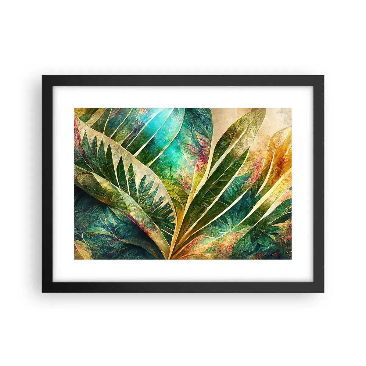 Poster in einem schwarzem Rahmen - Farben der Tropen - 40x30 cm