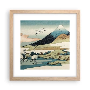 Poster in einem Rahmen aus heller Eiche - Im japanischen Geist - 30x30 cm