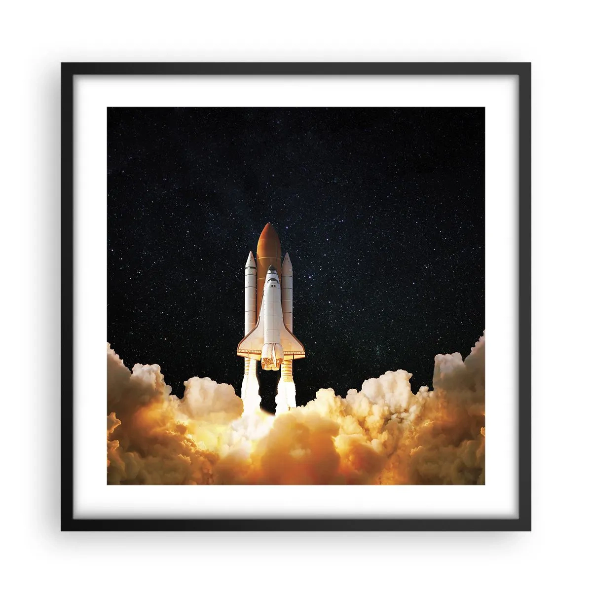 Poster in einem schwarzem Rahmen - Ad Astra! - 50x50 cm