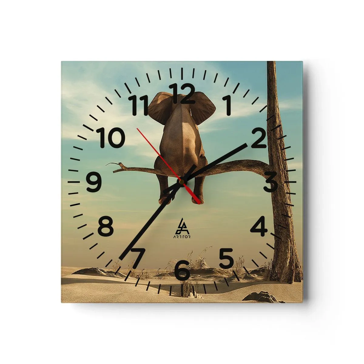 Wanduhr - Glasuhr - Neuer Blickwinkel - 30x30 cm