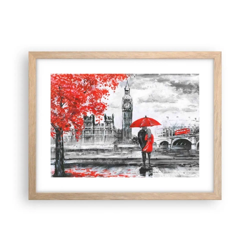 Poster in einem Rahmen aus heller Eiche - Verliebt in London - 40x30 cm