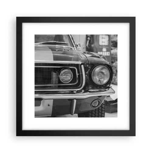 Poster in einem schwarzem Rahmen - Wilder Ritt - 30x30 cm
