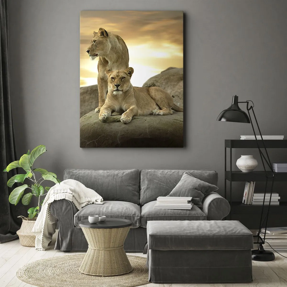 Bild auf Leinwand - Leinwandbild - Königliche Majestät - 45x80 cm