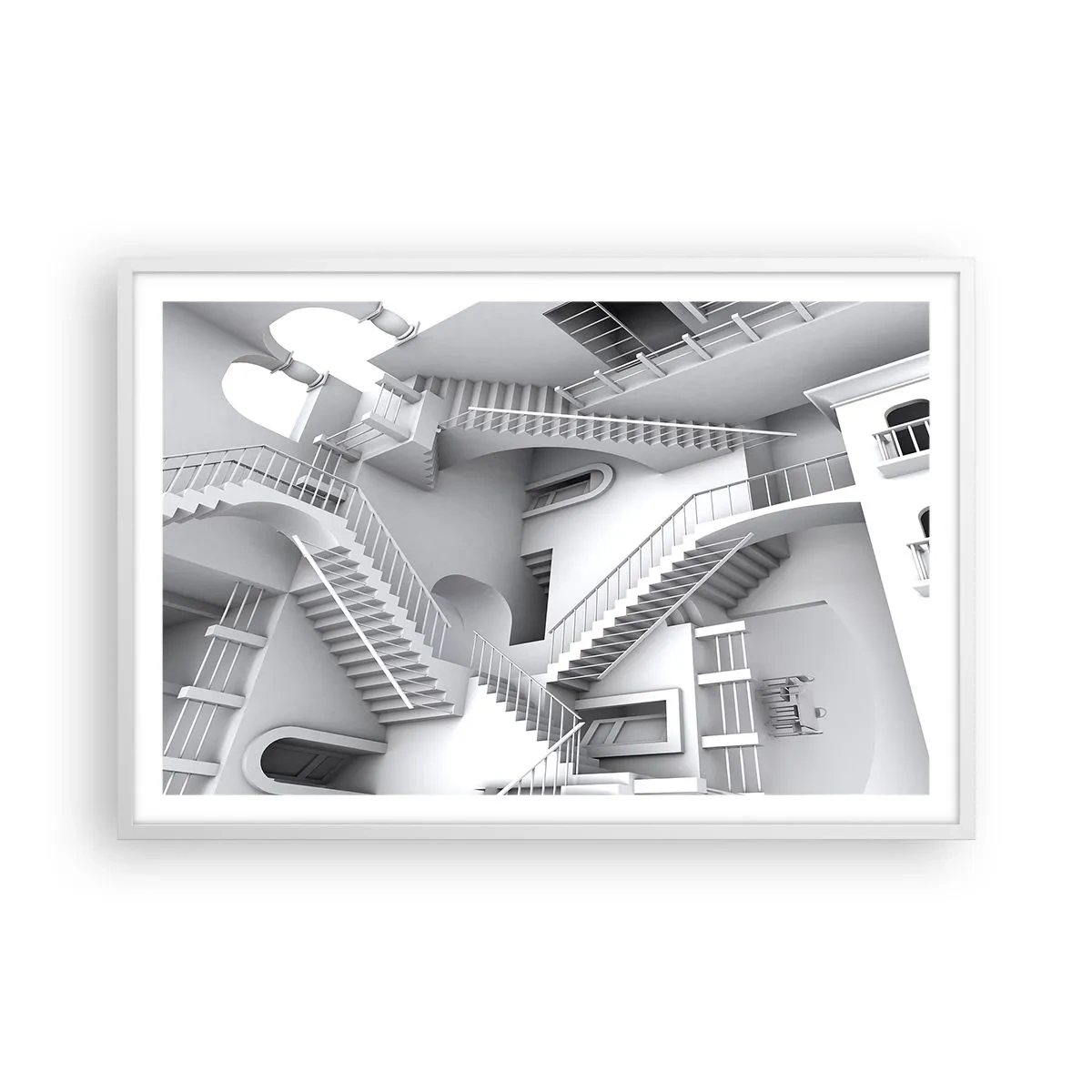 Poster in einem weißen Rahmen - Die Paradoxien des Weltraums - 91x61 cm