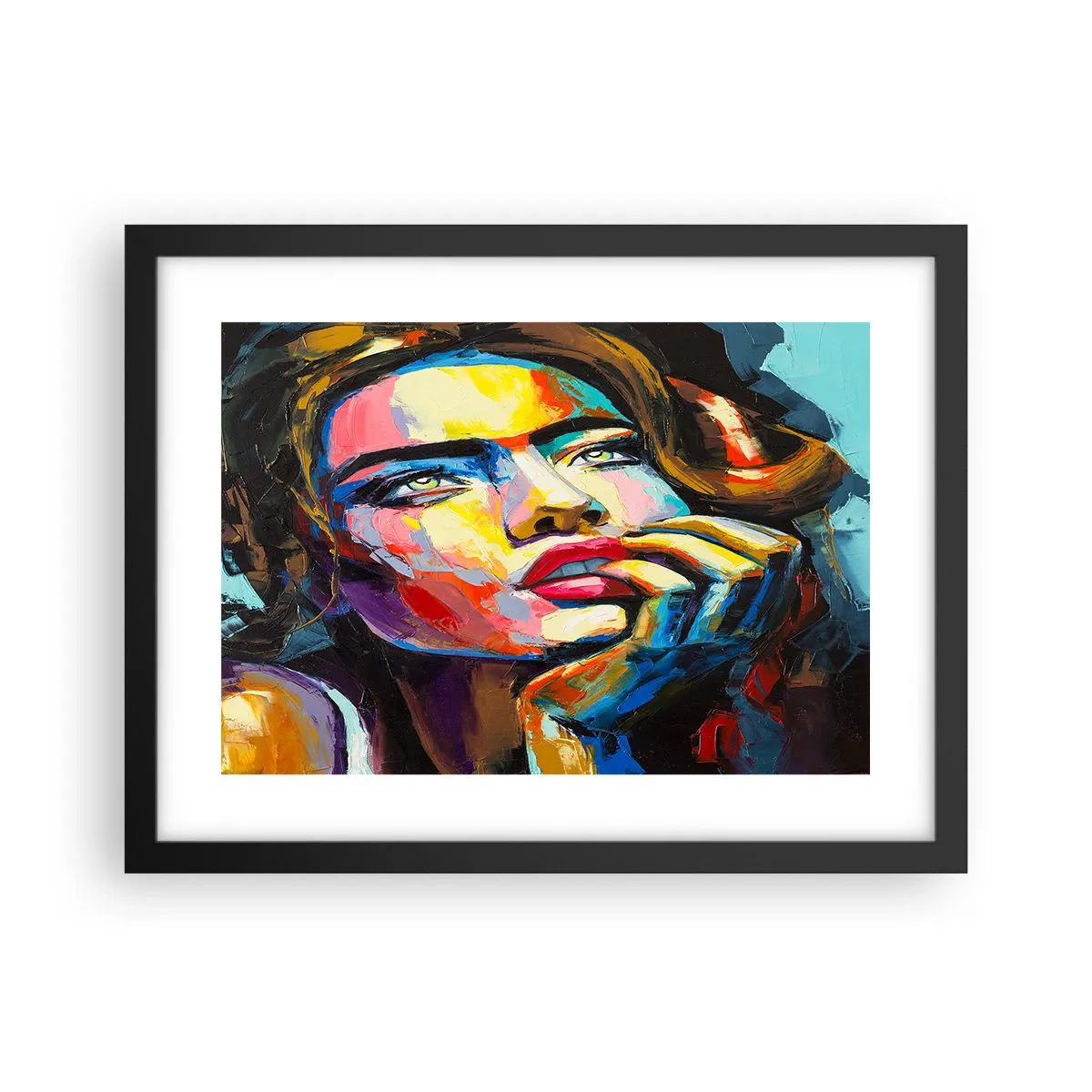 Poster in einem schwarzem Rahmen - Träume fliegen am Himmel wie Vögel - 40x30 cm