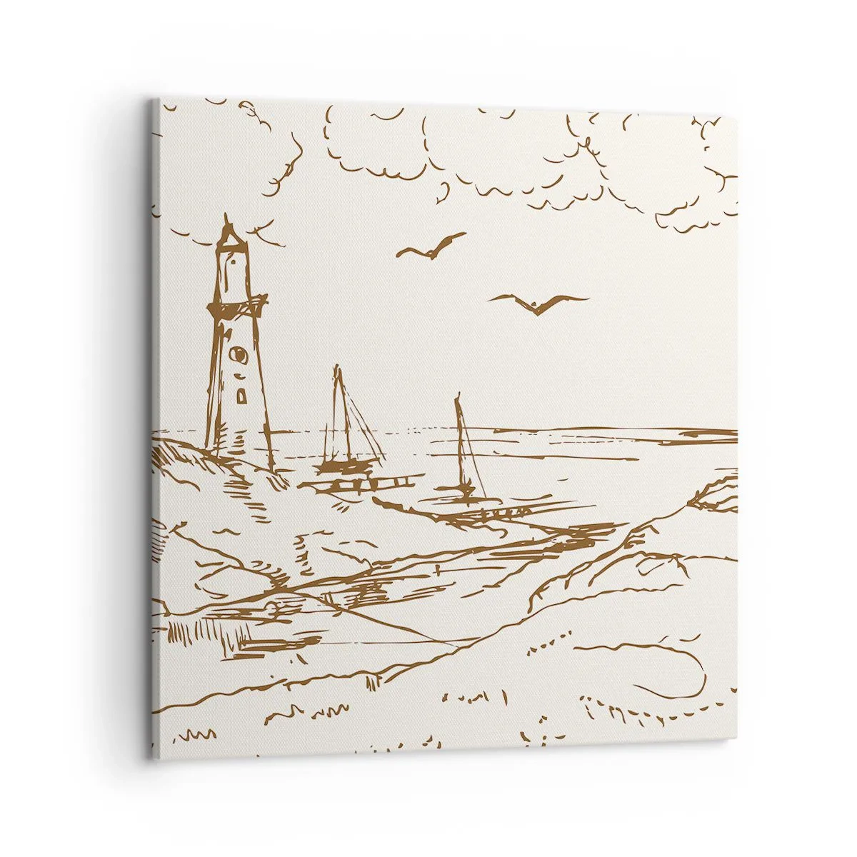 Bild auf Leinwand - Leinwandbild - Ein Überblick über die Erinnerungen an den Sommer - 60x60 cm