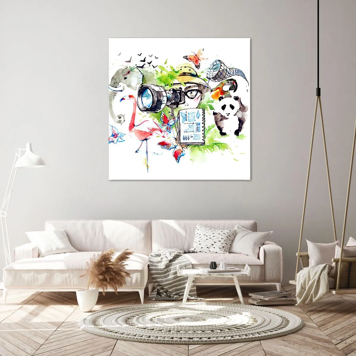 Bild auf Leinwand - Leinwandbild - In der Linse eines Reisenden - 40x40 cm