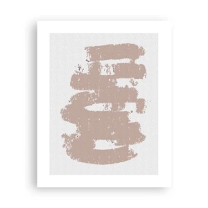 Poster - Abstraktion in zartem Rosa - 40x50 cm