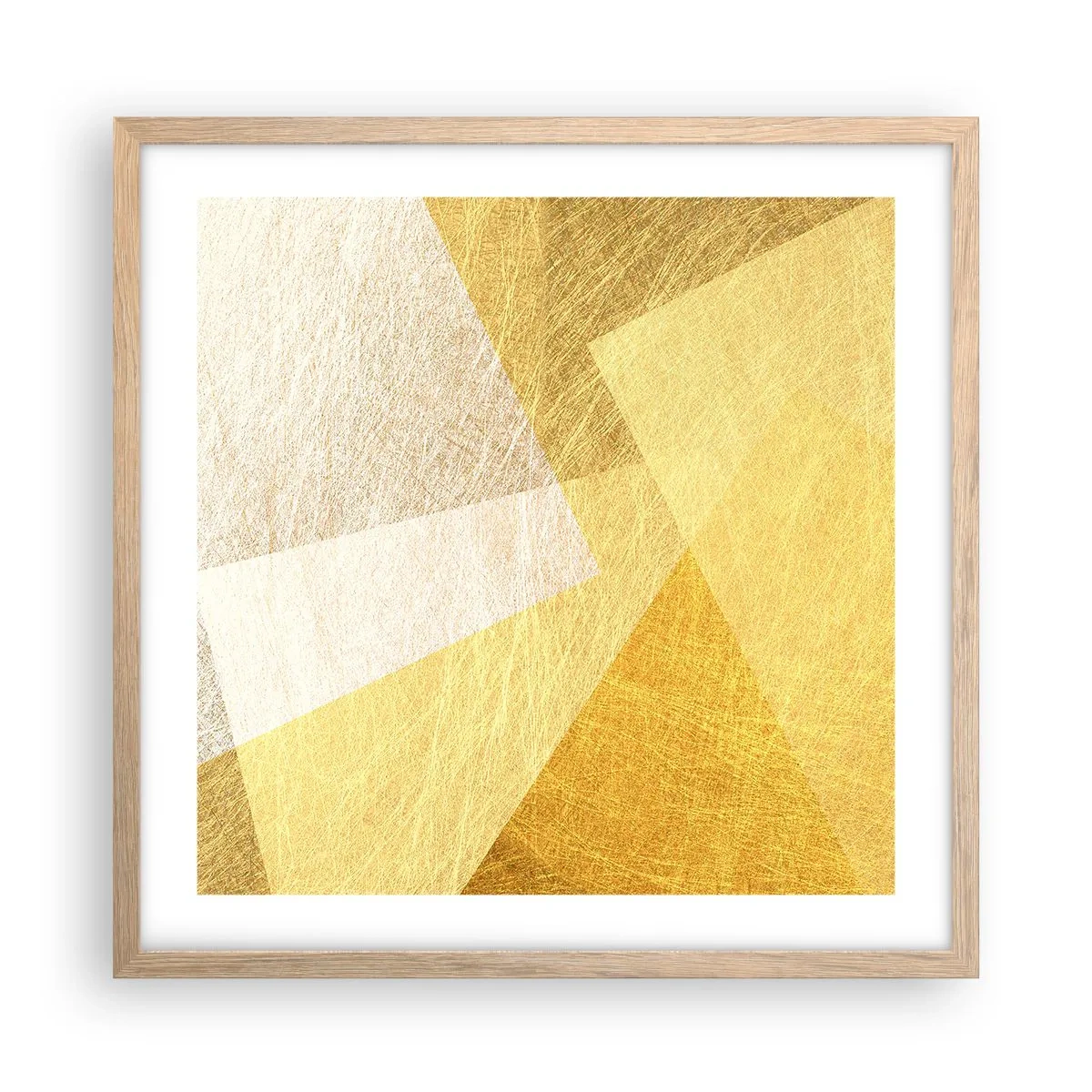 Poster in einem Rahmen aus heller Eiche - Geometriewetter - 50x50 cm