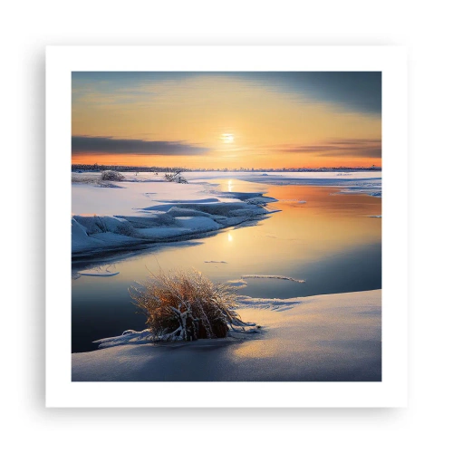 Poster - Wintersonnenuntergang - 50x50 cm