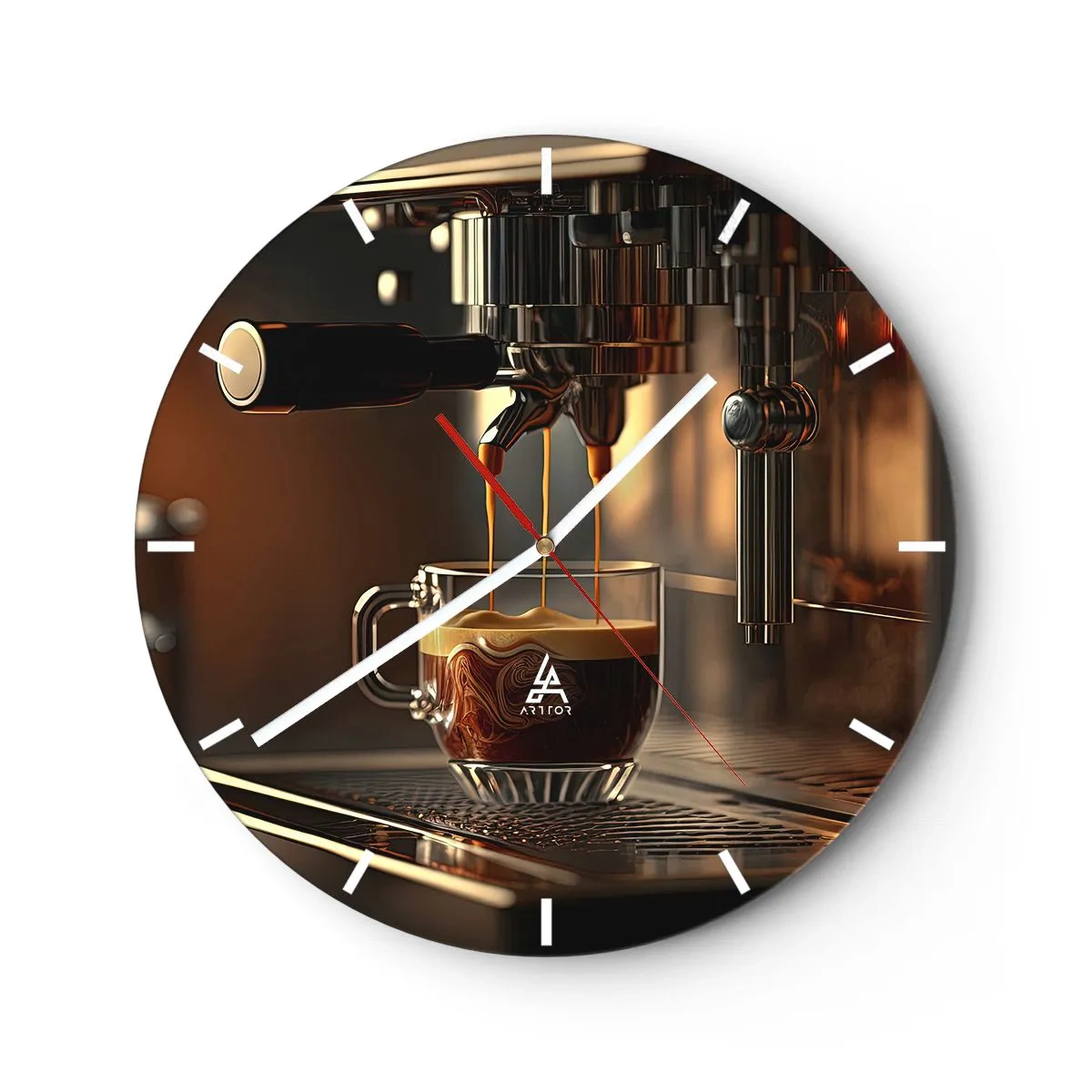 Wanduhr - Glasuhr - Sinnliche Mischung - 30x30 cm