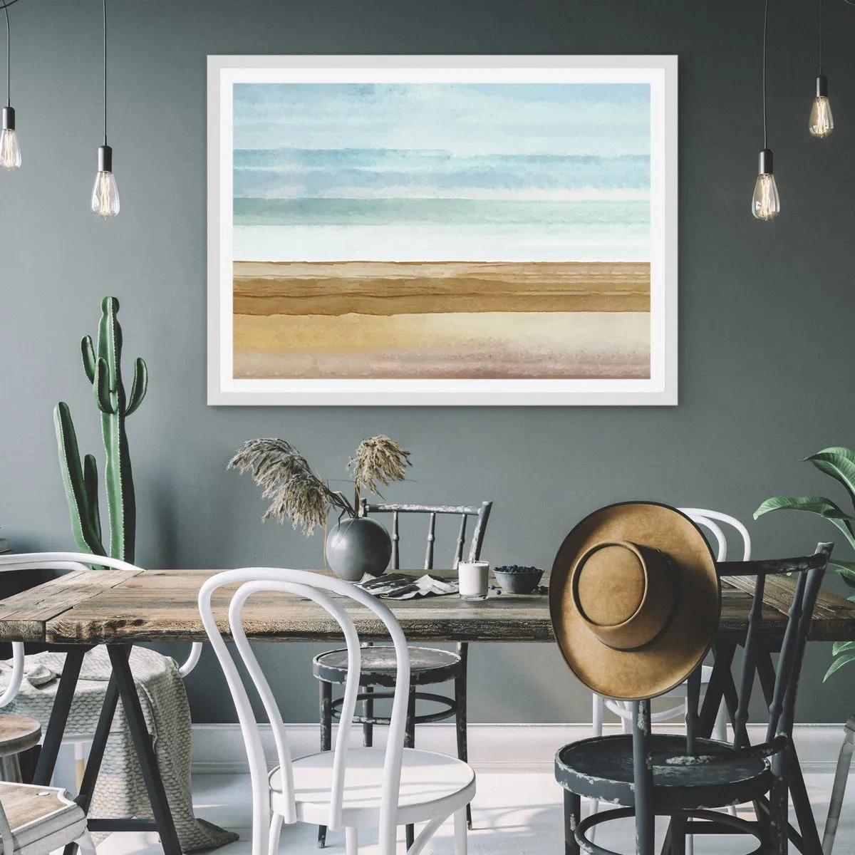 Poster in einem weißen Rahmen - Trost - 50x40 cm