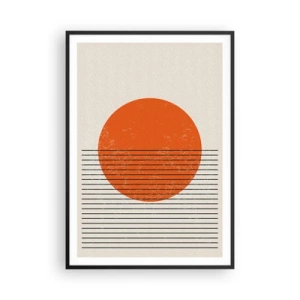 Poster in einem schwarzem Rahmen - Immer die Sonne - 70x100 cm