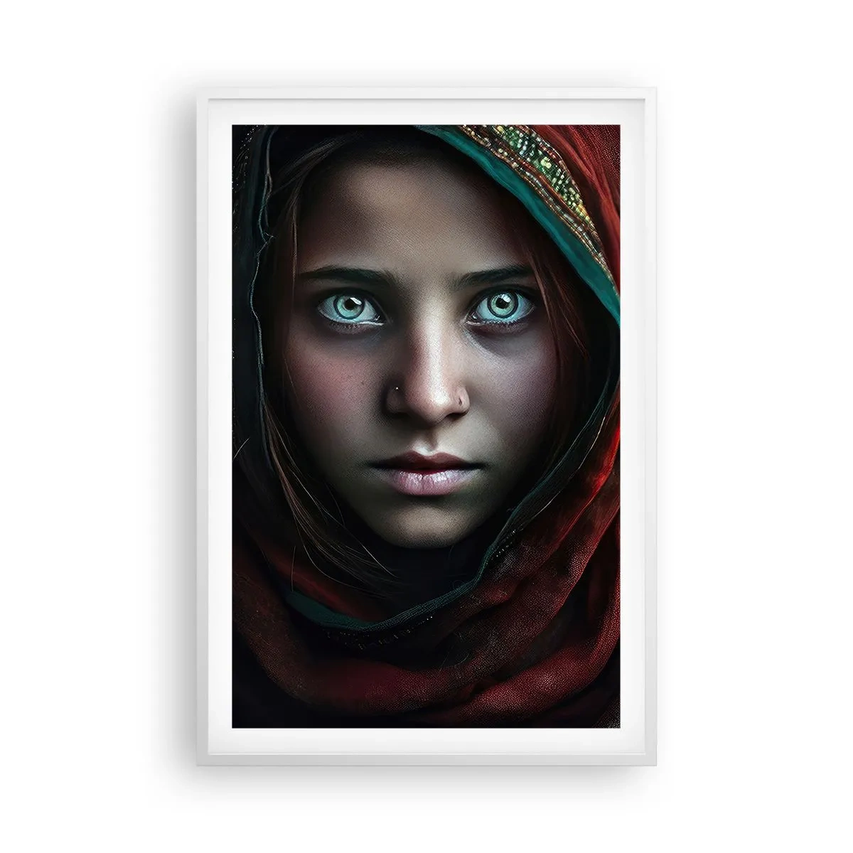 Poster in einem weißen Rahmen - Prinzessin aus dem Osten - 61x91 cm