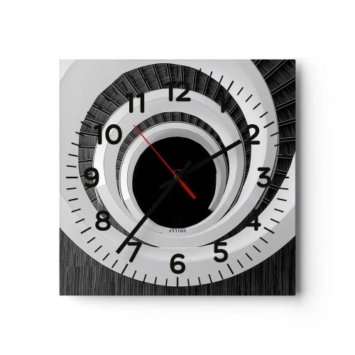 Wanduhr - Glasuhr - Zum Kern der Sache - 40x40 cm