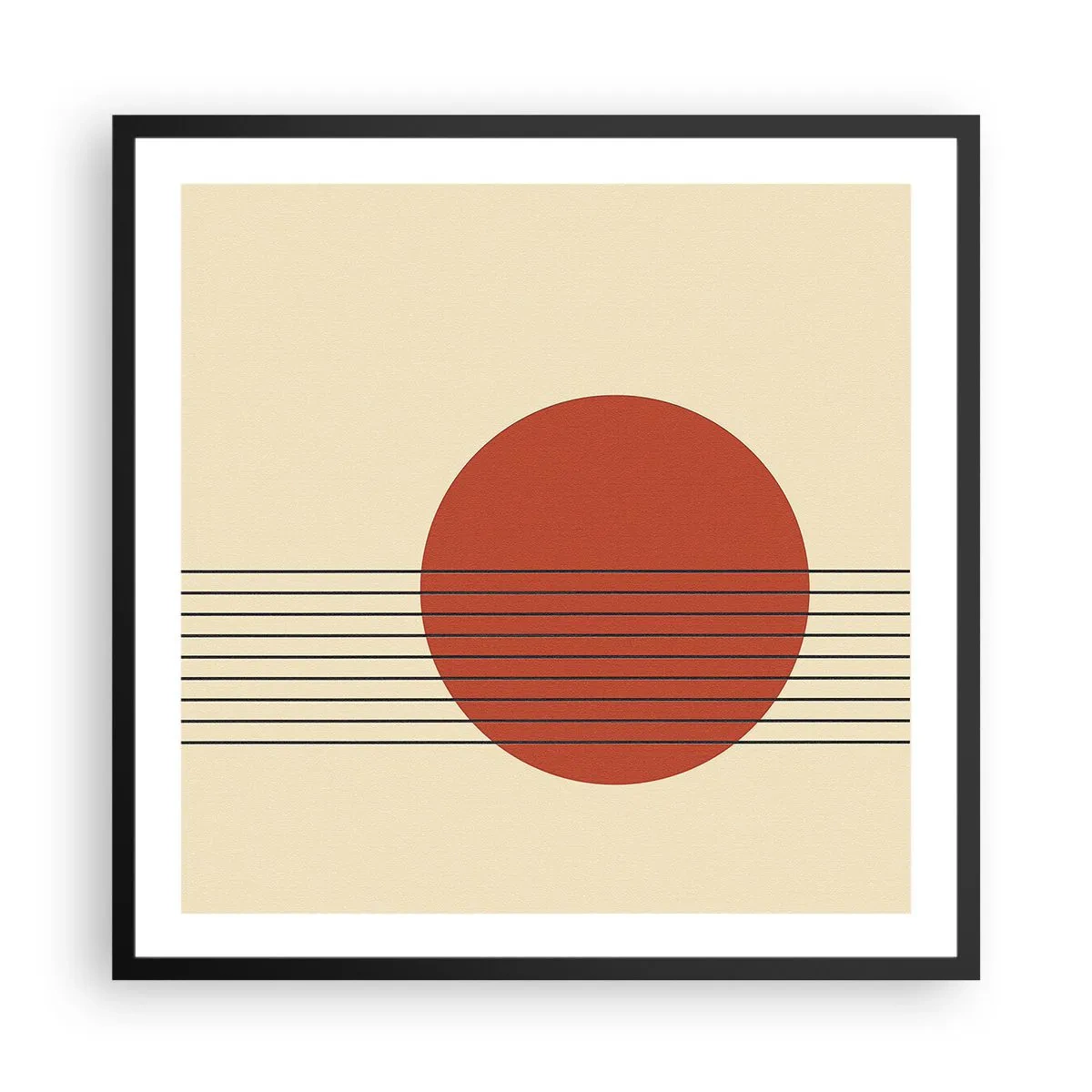 Poster in einem schwarzem Rahmen - Immer wieder und weiter - 60x60 cm